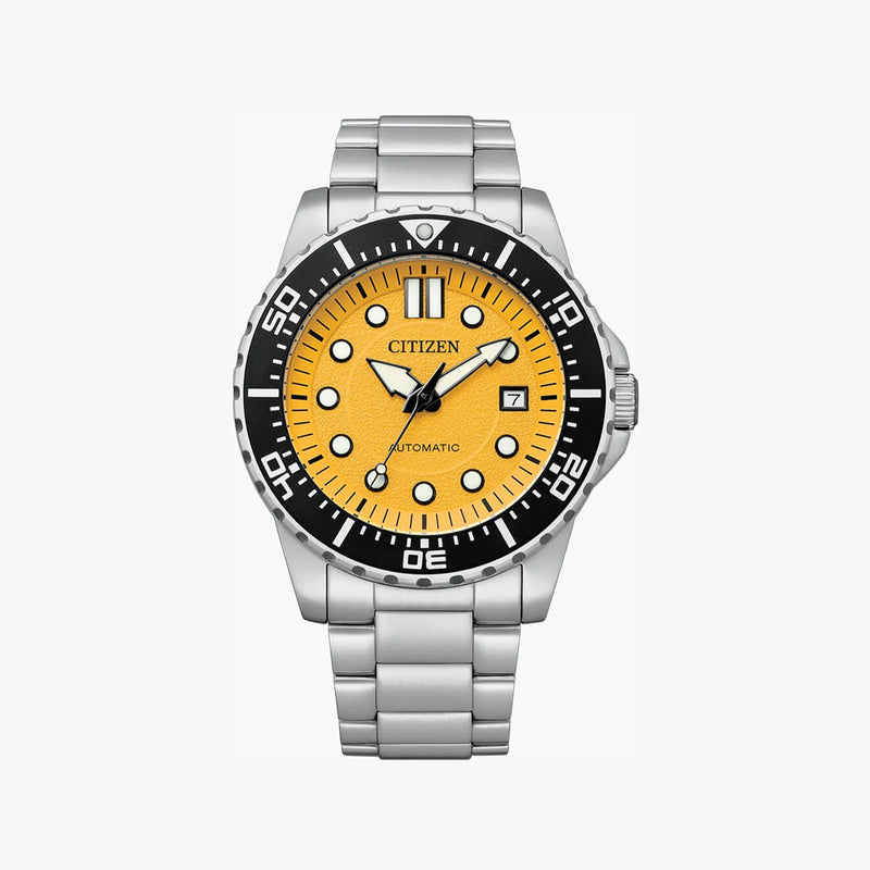 Citizen Men's Silver Stainless Steel Watch, Yellow Dial | Nj0170-83z by i-watch
