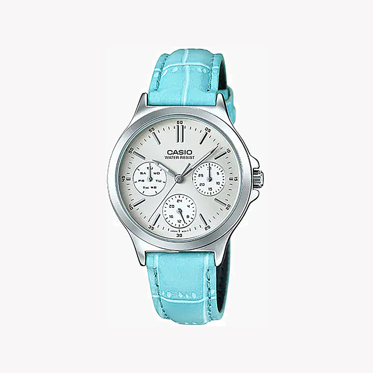 CASIO LTP-V300L-2AUDF SPORTY SOPHISTICATION - ELEGANT LEATHER WOMEN'S WATCH WITH WHITE DIAL