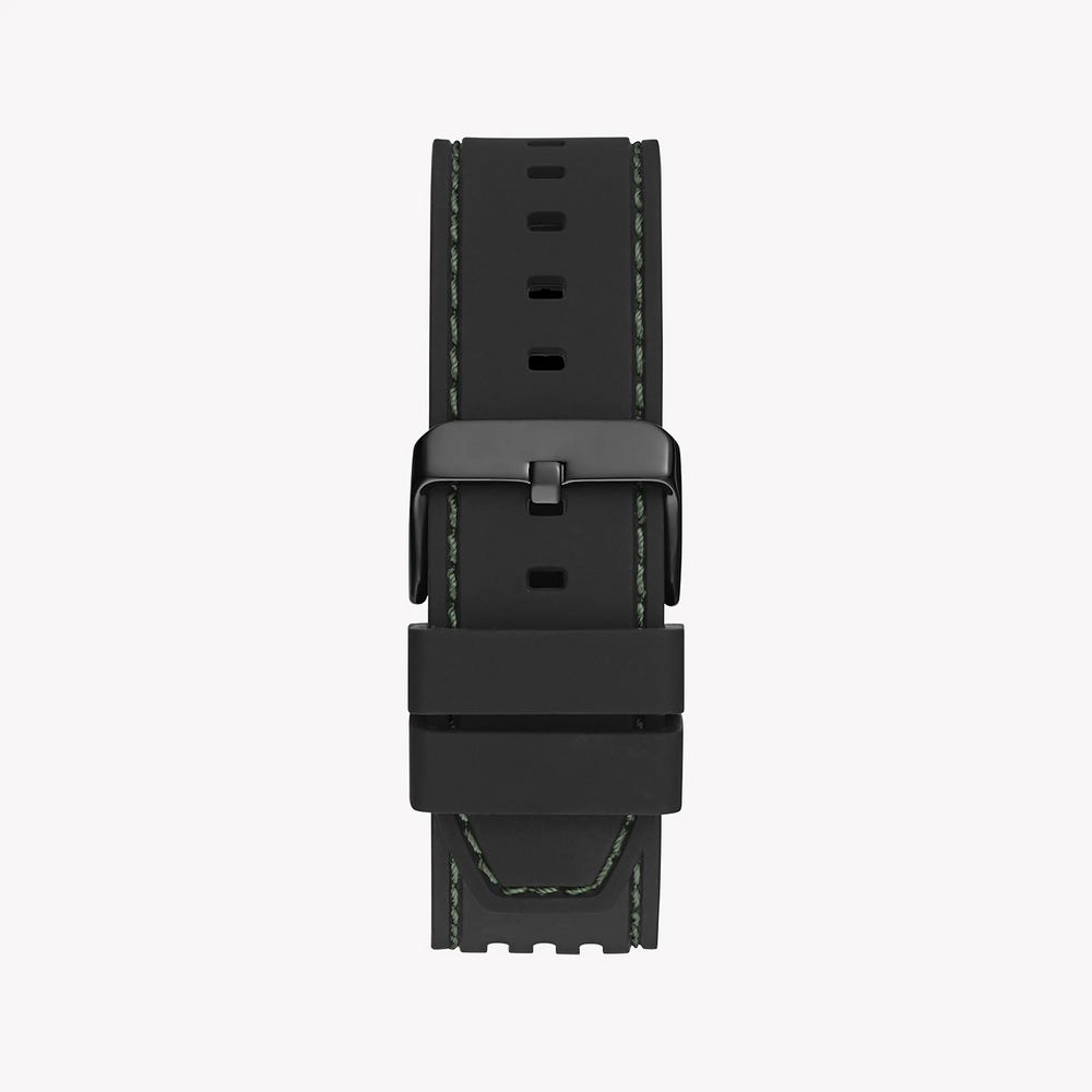 Guess Men's Black Plastic Watch, Green Silicone Band | Gw0499g7 by i-watch