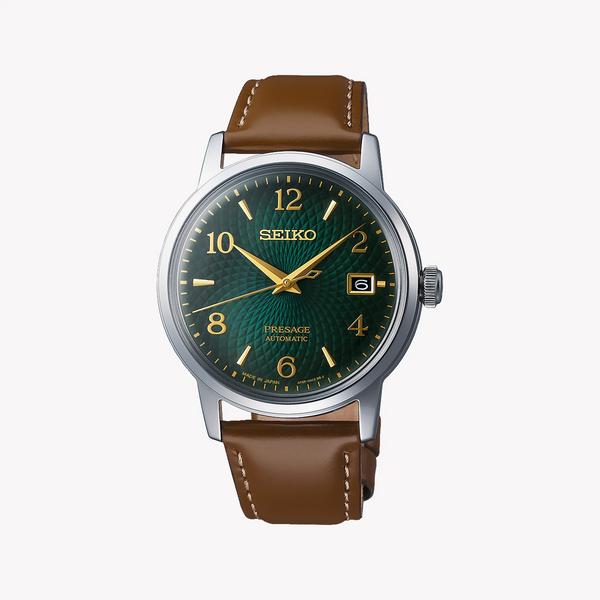 Seiko Men's Silver Watch, Brown Leather Band | Srpe45j1 by i-watch