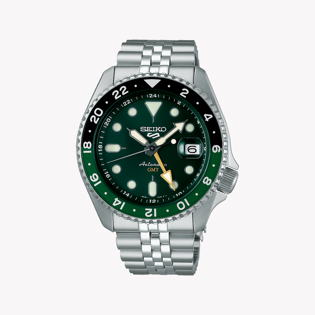 SEIKO 5 SSK035K1 Automatic Watch for Men, Green Dial, Steel Band-i-Watch