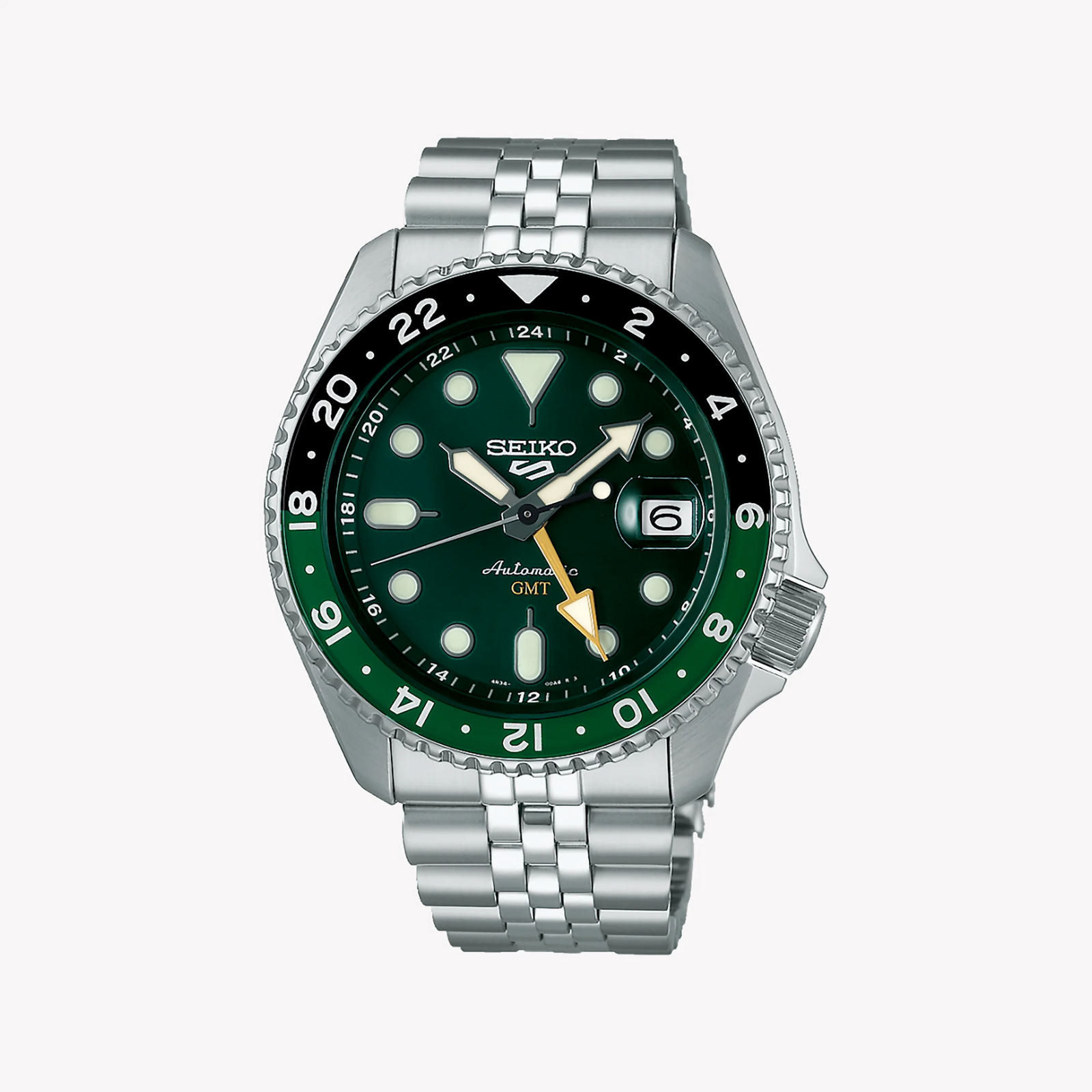 Seiko Men's Green Stainless Steel Watch, Silver Band | Ssk035k1 by i-watch