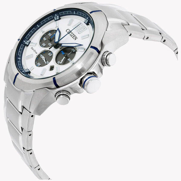 Citizen Ca4100-57a Eco-Drive - Timeless Strength & Elegance In Silver, Men's Chronograph Watch by i-watch