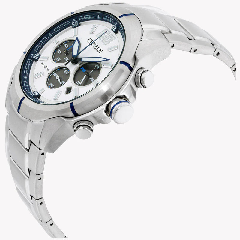 Citizen Ca4100-57a Eco-Drive - Timeless Strength & Elegance In Silver, Men's Chronograph Watch by i-watch