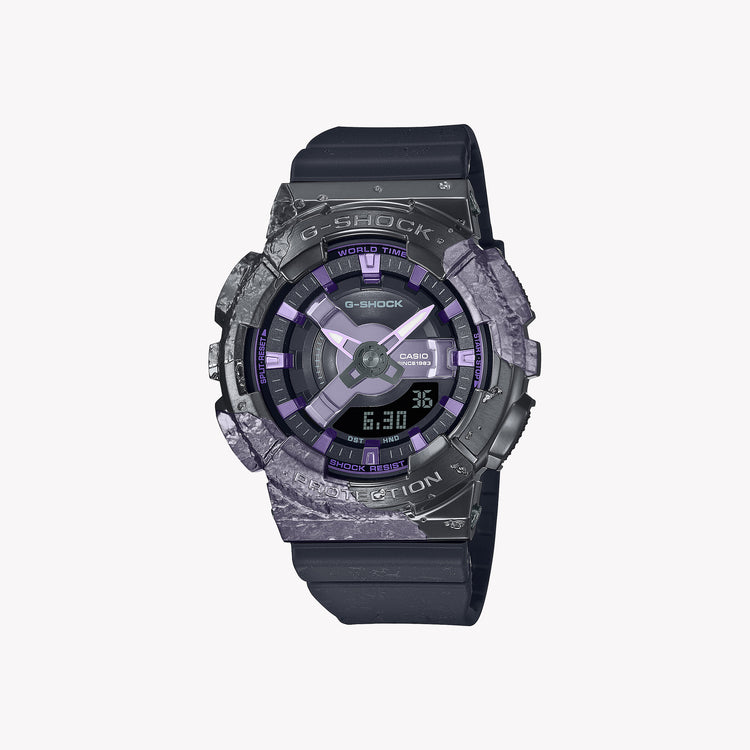 CASIO G-SHOCK GM-S114GEM-1A2ER DYNAMIC VERSATILITY - BOLD BLACK & PURPLE ADVENTURE WATCH