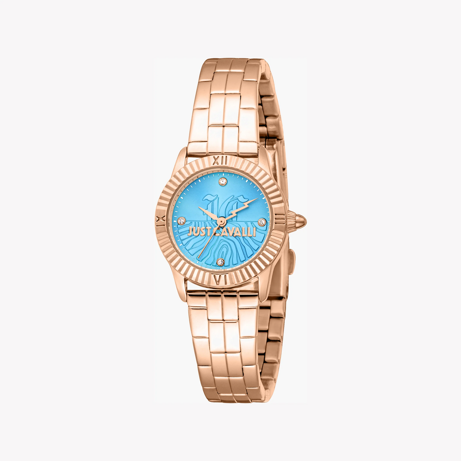 Just Cavalli Women's Rose Gold Watch, Blue Dial | Jc1l328m0065 by i-watch
