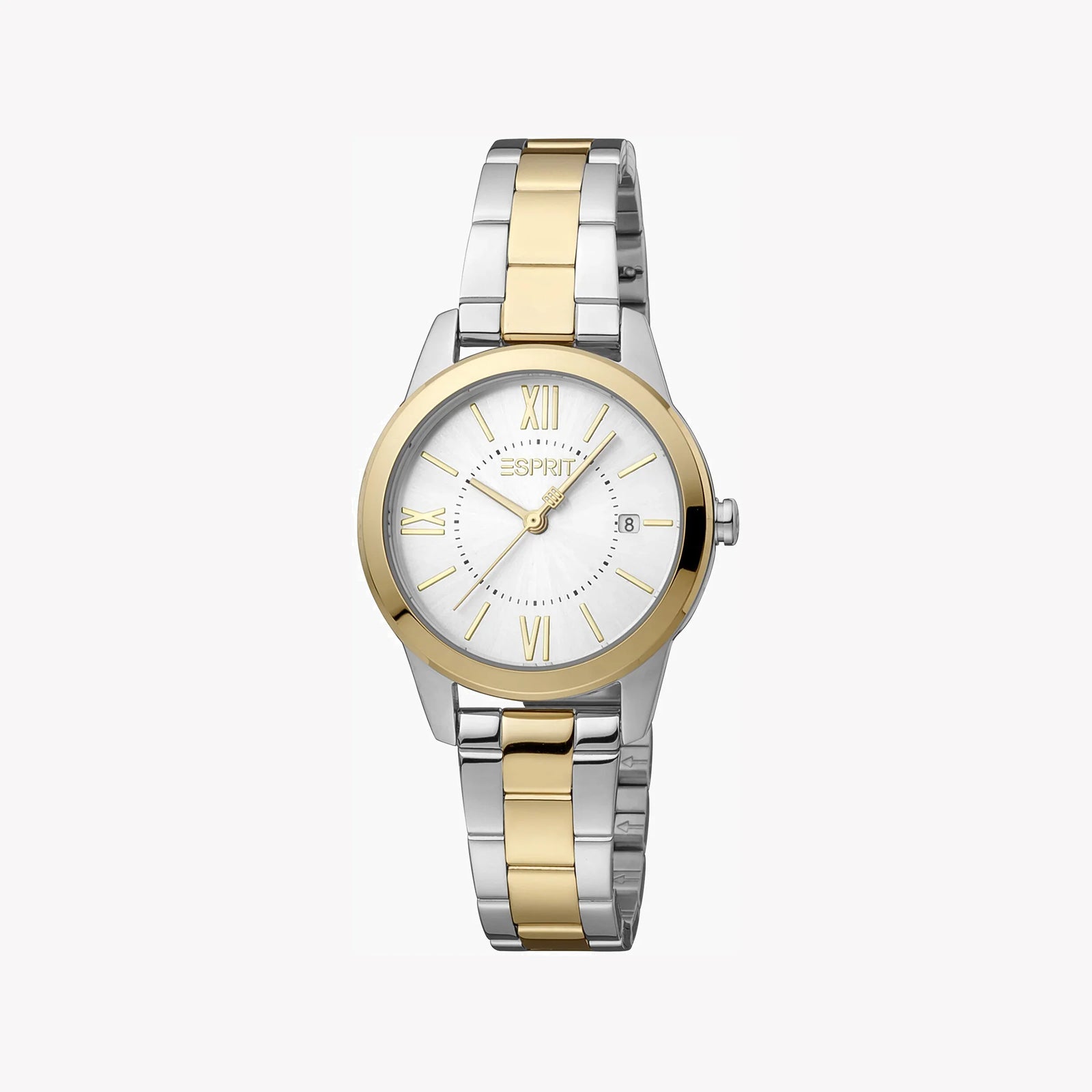 Esprit Women's Silver & Gold Stainless Steel Watch, Silver Dial | Es1l057m0035 by i-watch