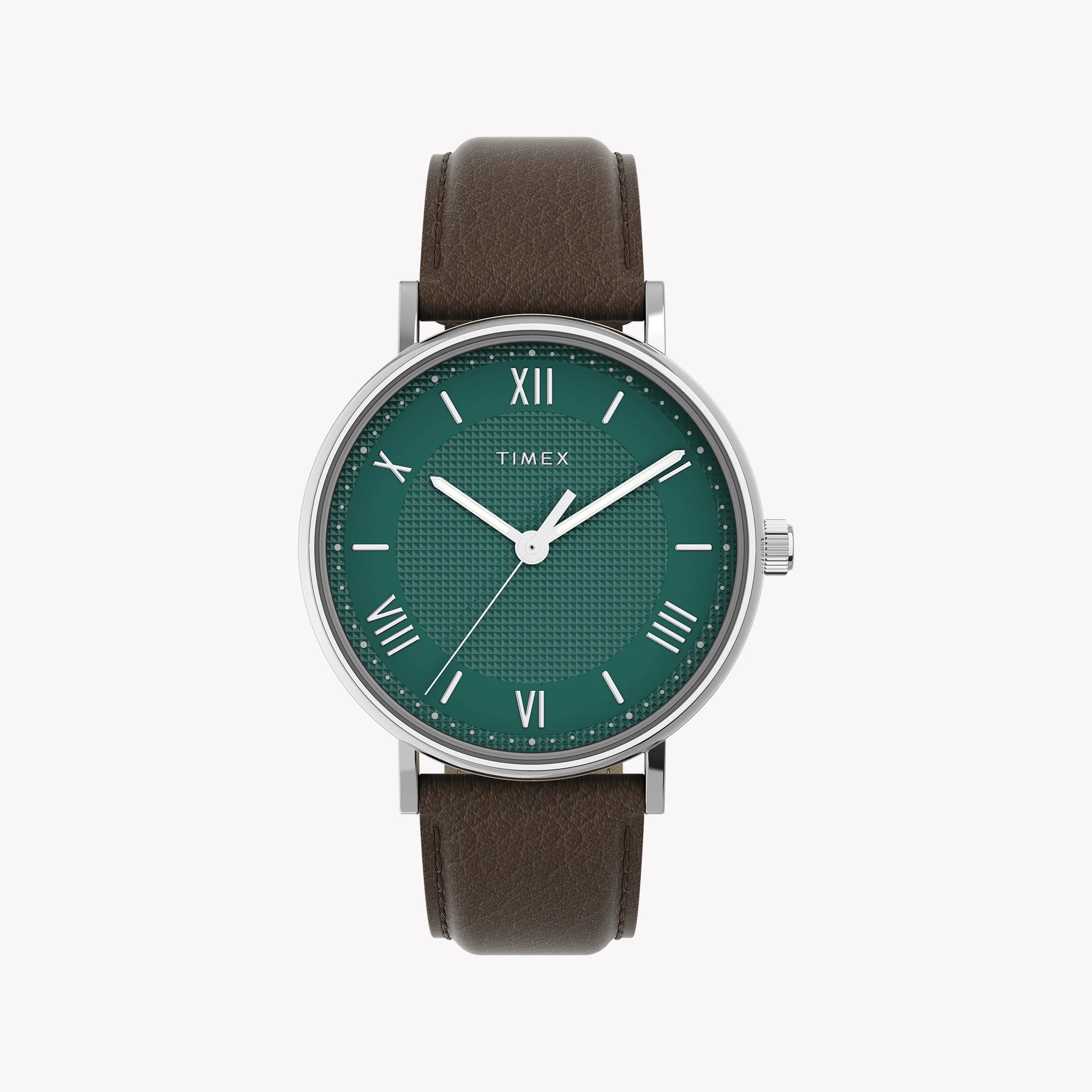 Timex Mens Southview with Silver tone Case and Brown Leather Strap TW2 i Watch