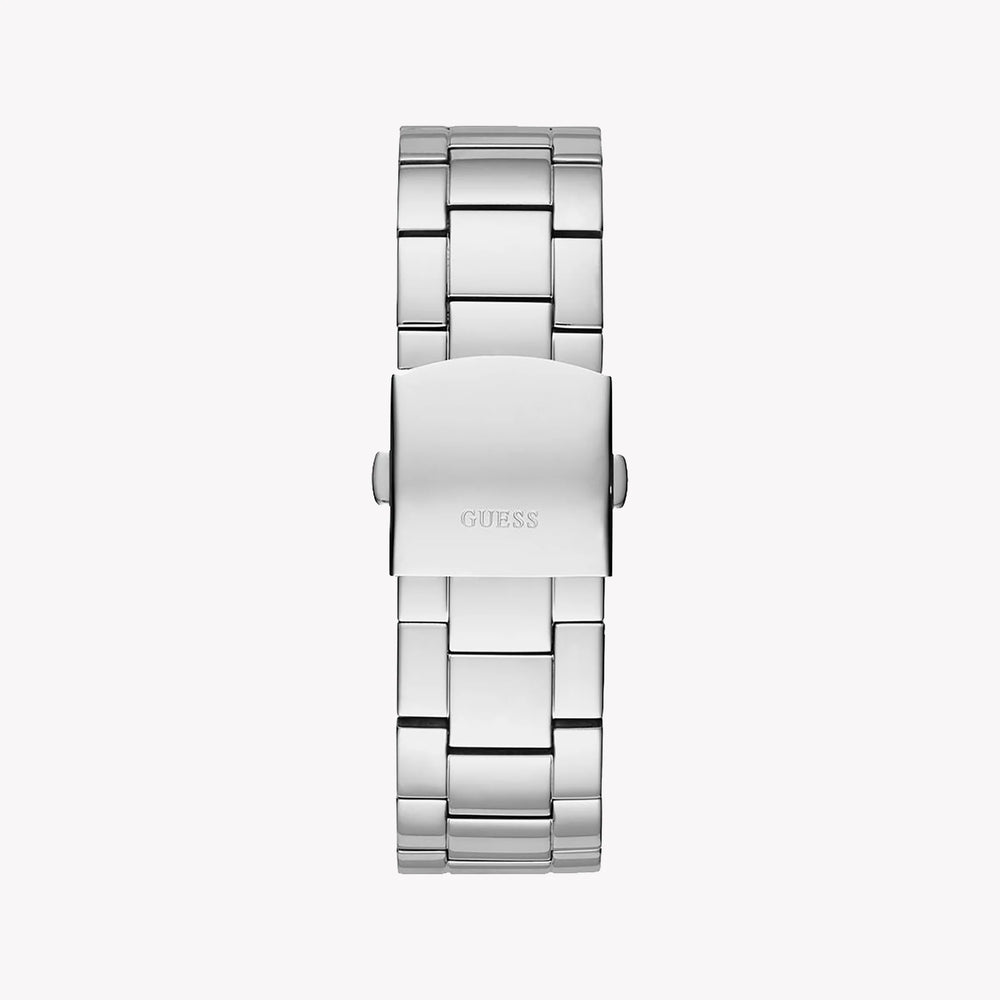 Guess Men's Silver Stainless Steel Watch, Black Dial | W1176g2 by i-watch