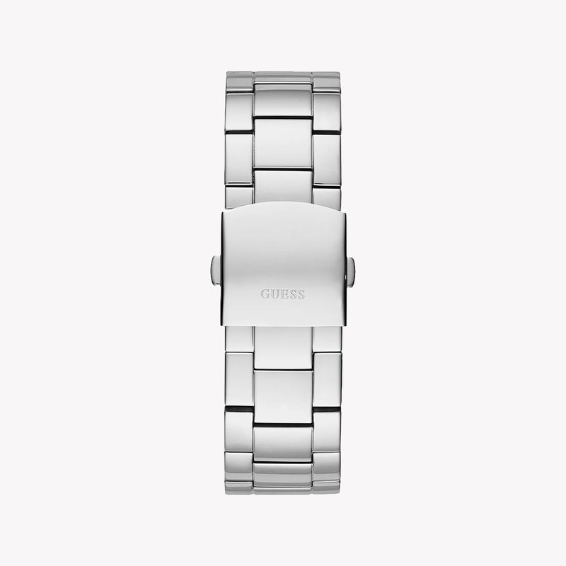 Guess Men's Silver Stainless Steel Watch, Black Dial | W1176g2 by i-watch