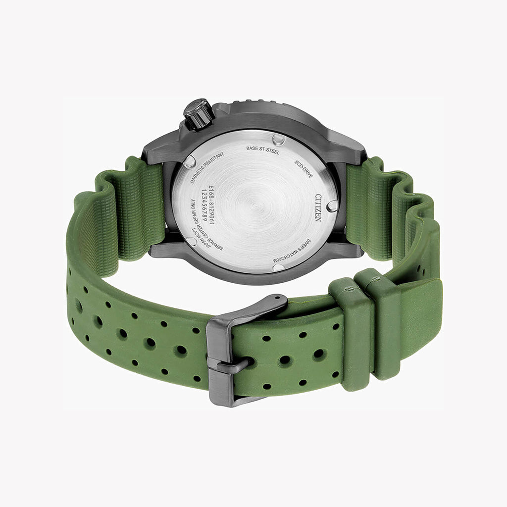 CITIZEN BN0157-11X BOLD PERFORMANCE - VIBRANT GREEN MEN'S DIVER WATCH WITH 20 ATM WATER RESISTANCE-i-Watch-2