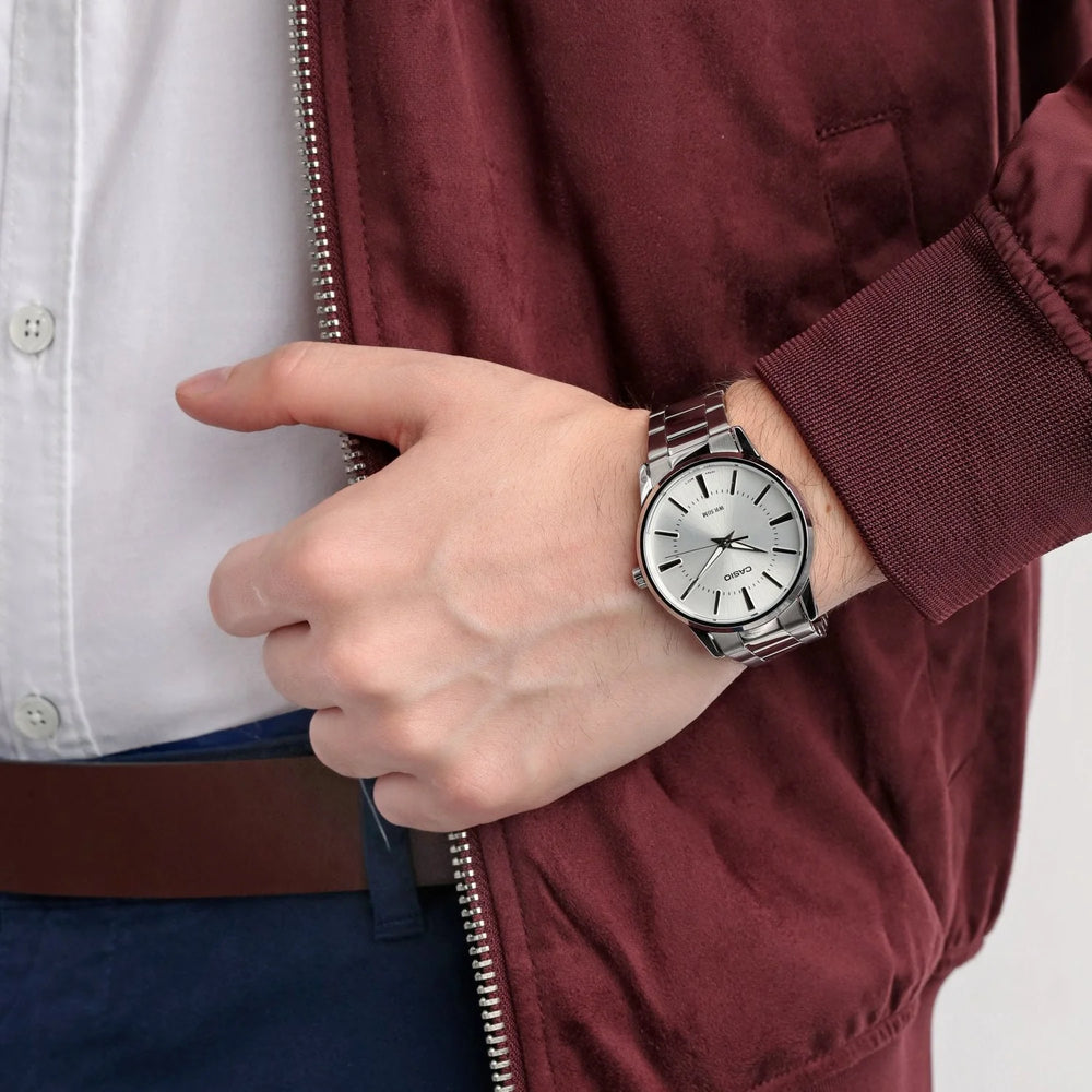 Casio Men's Silver Stainless Steel Watch, White Dial | Mtp-1303d-7avdf by i-watch