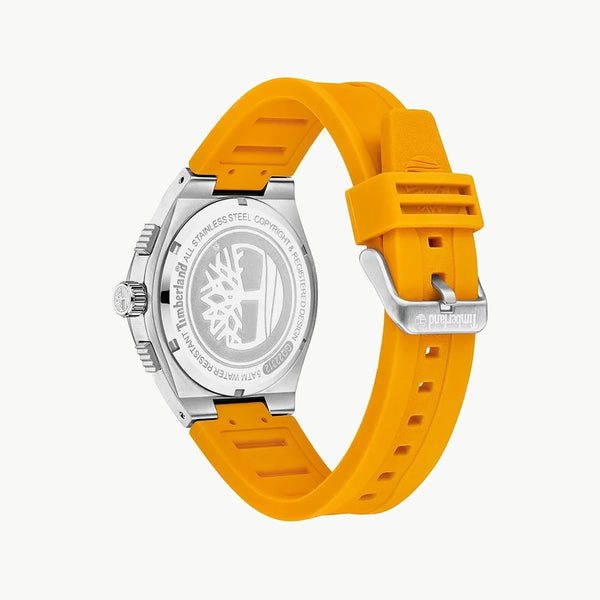 Timberland Men's Silver & Black Watch, Orange Band | Tdwgq2231202 by i-watch