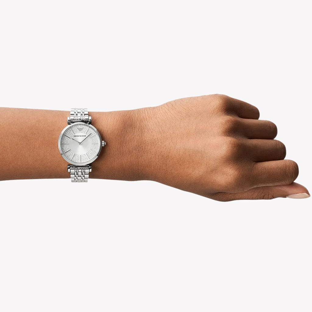 EMPORIO ARMANI AR11445 - ELEGANT SILVER CHARM WOMEN’S TIMEPIECE WITH STAINLESS STEEL BAND-i-Watch-4