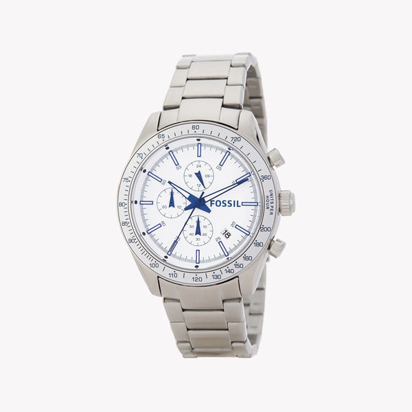 Fossil Men's Silver Stainless Steel Watch, White Dial | Bq2106 by i-watch