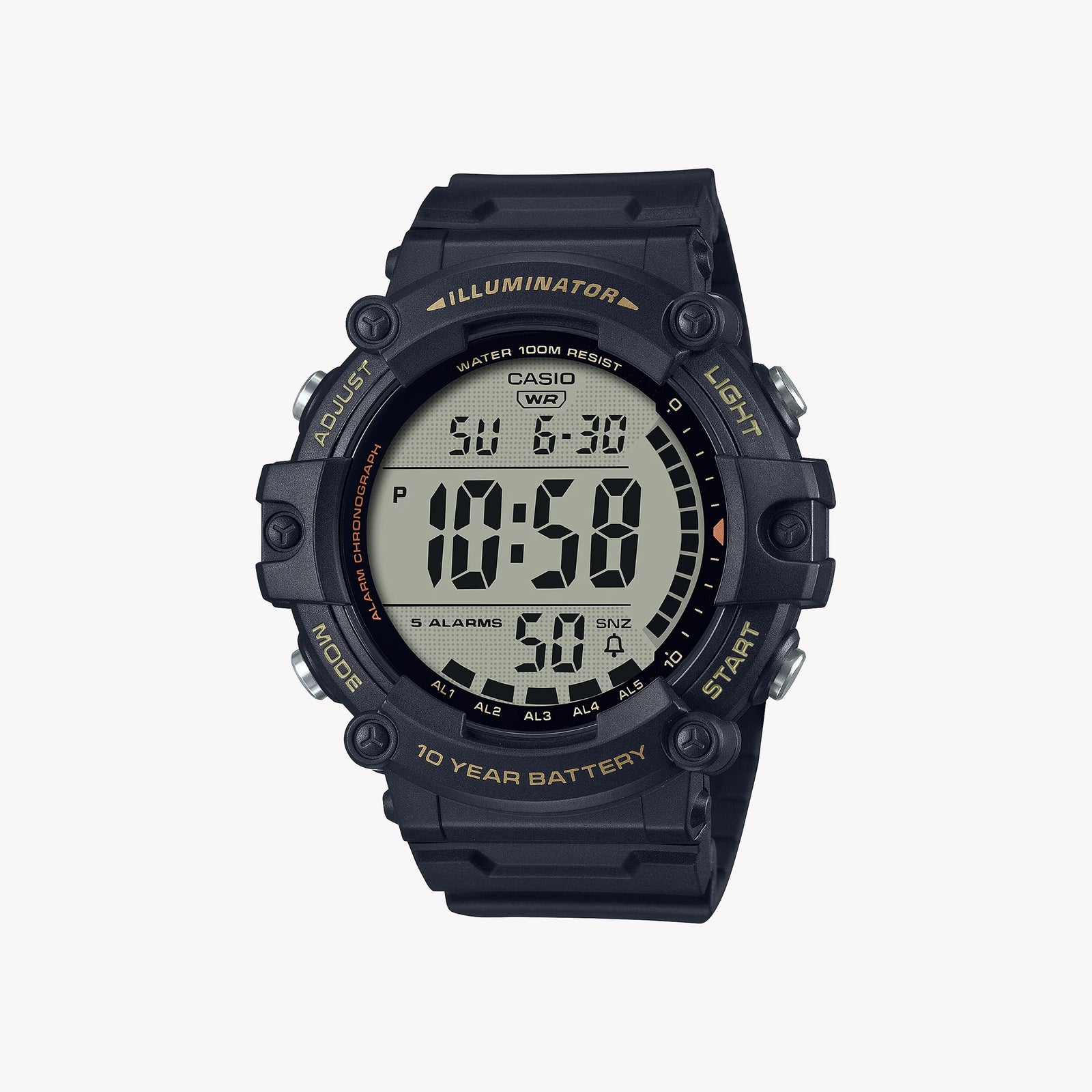 Casio Men's Black Digital Watch, Resin Case | Ae-1500whx-1av by i-watch