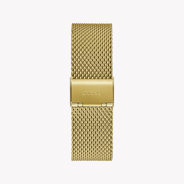 Guess Men's Gold Mesh Watch, Black Dial | Gw0710g2 by i-watch
