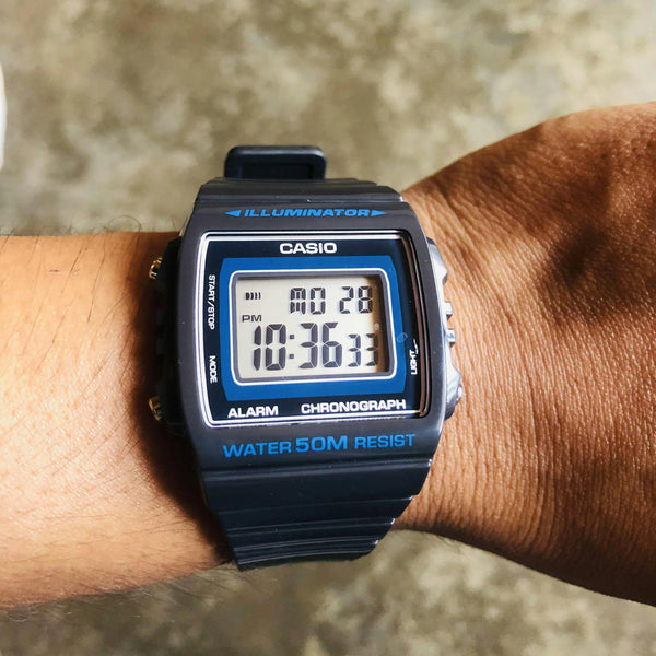 Casio Unisex Resin Watch, Black Digital Display | W-215h-8a by i-watch
