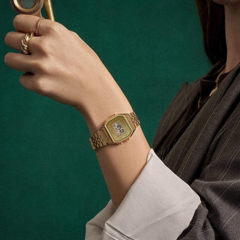 Casio Vintage Mod ICONIC GENT GOLD GREEN - LA680WEGV-9AEF-i-Watch-4