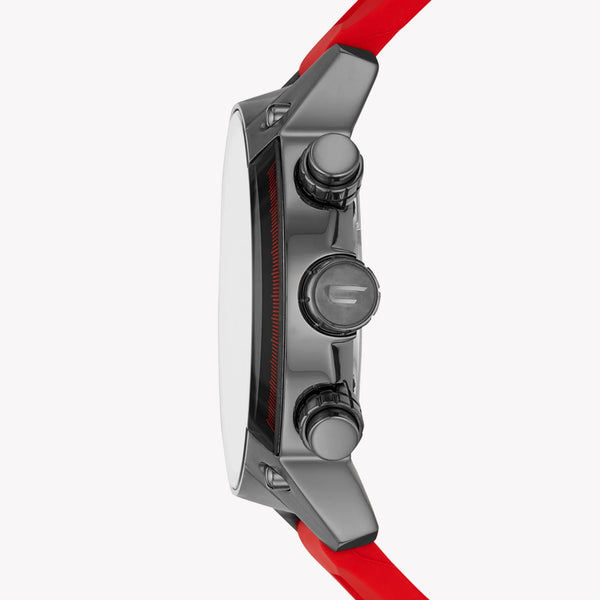 Diesel Men's Black & Red Silicone Watch, Black Dial | Dz4481 by i-watch