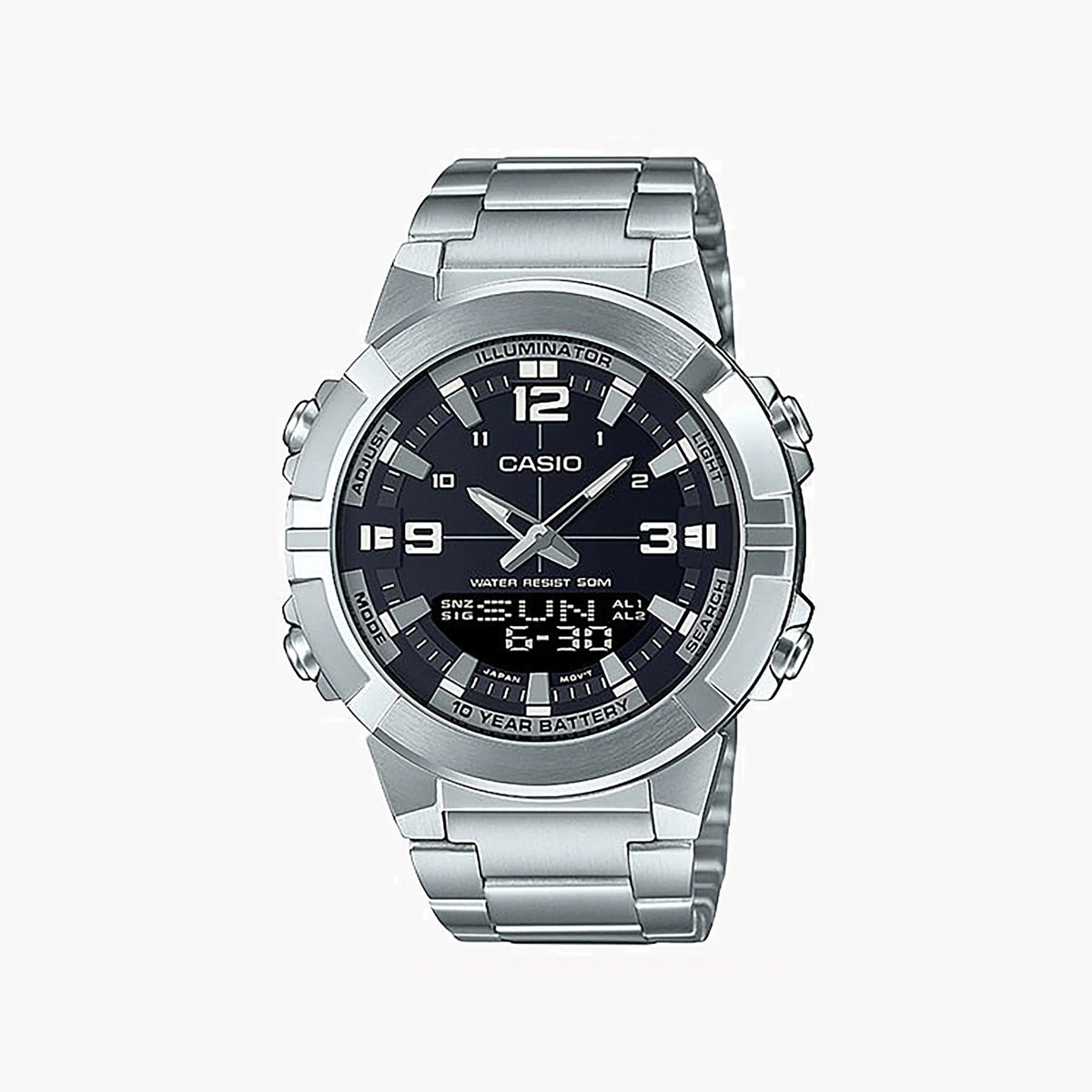 Casio Amw-870d-1avdf - Adventure Ready Men's Watch With Stainless Steel Band And Black Dial by i-watch