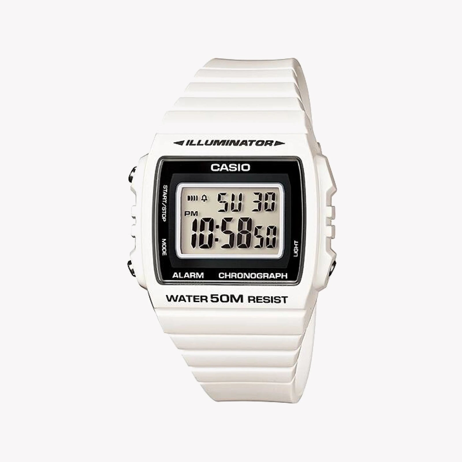 Unmatched Durability Unisex White Resin Watch, Digital | W-215h-7avdf by i-watch