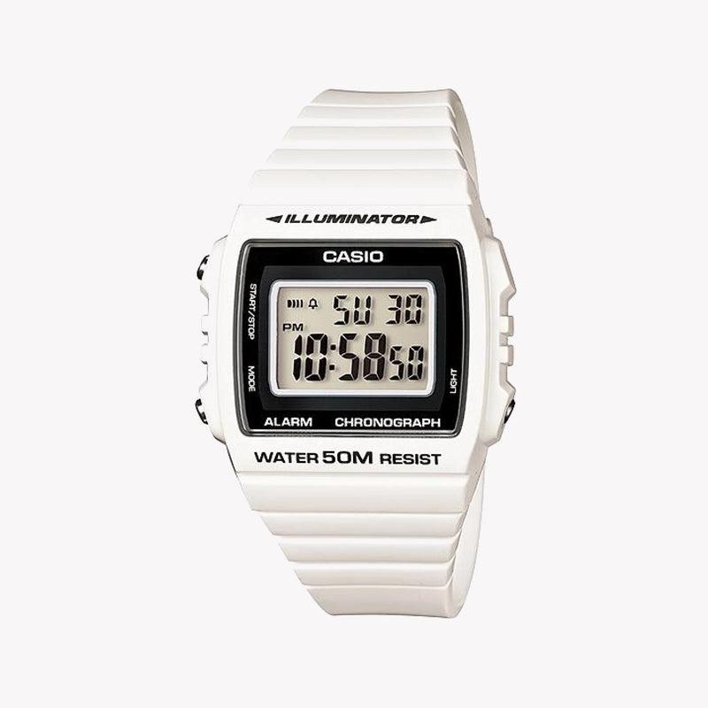 Unmatched Durability Unisex White Resin Watch, Digital | W-215h-7avdf by i-watch