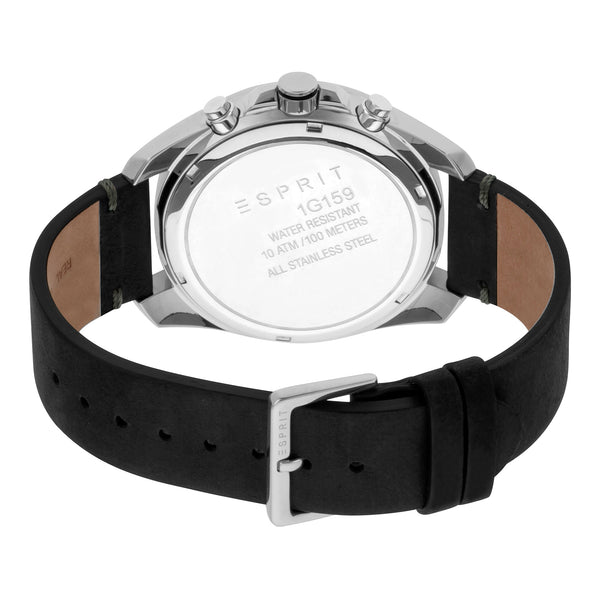 Esprit Men's Classic Timepiece - Stylish Blue Dial With Black Leather Band by i-watch