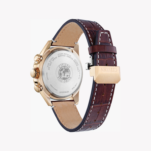 Citizen Cb5919-00x - Elegant Adventurer Men's Timepiece With Gold Stainless Steel & Brown Leather Band by i-watch