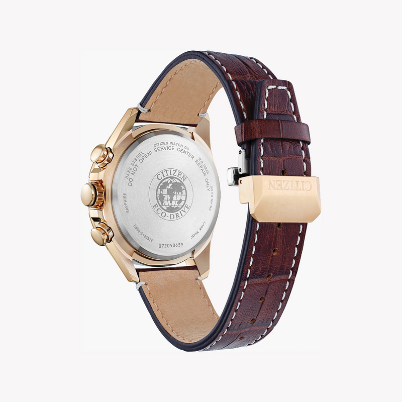 Citizen Cb5919-00x - Elegant Adventurer Men's Timepiece With Gold Stainless Steel & Brown Leather Band by i-watch