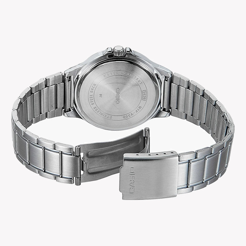 Casio Mtp-V300d-7a2udf Adventure Ready - Sporty Elegance Men's Watch With Stainless Steel BAnd and White Dial by i-watch