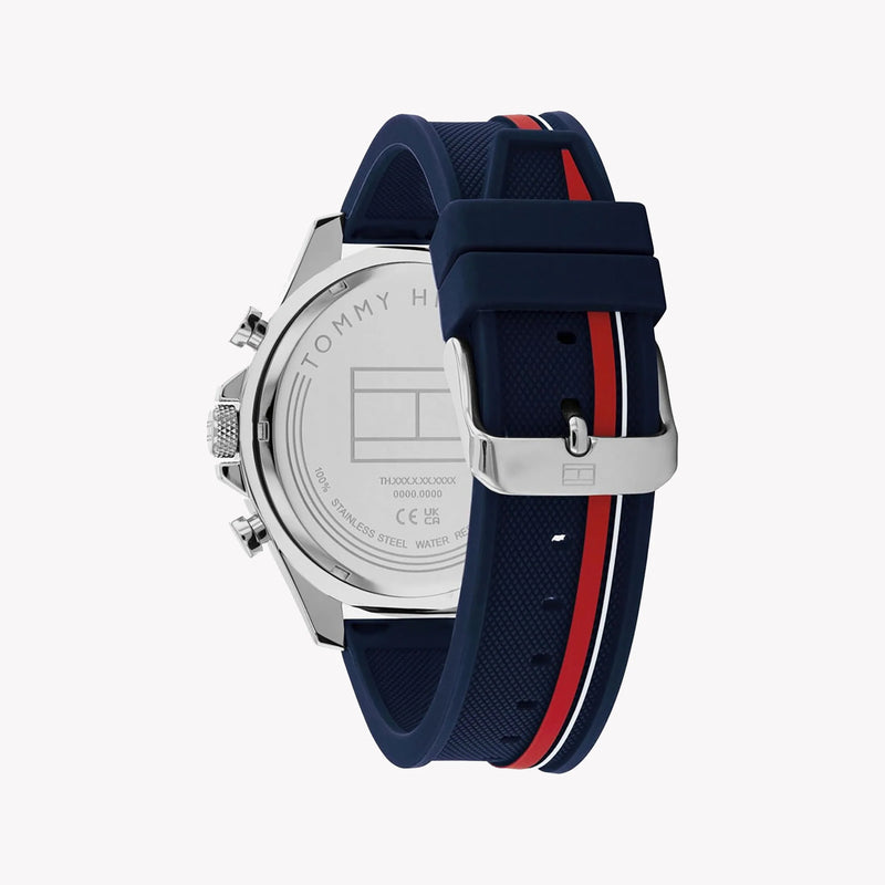 Tommy Hilfiger Men's Blue Silicone Watch, Stainless Steel | 1687492 by i-watch