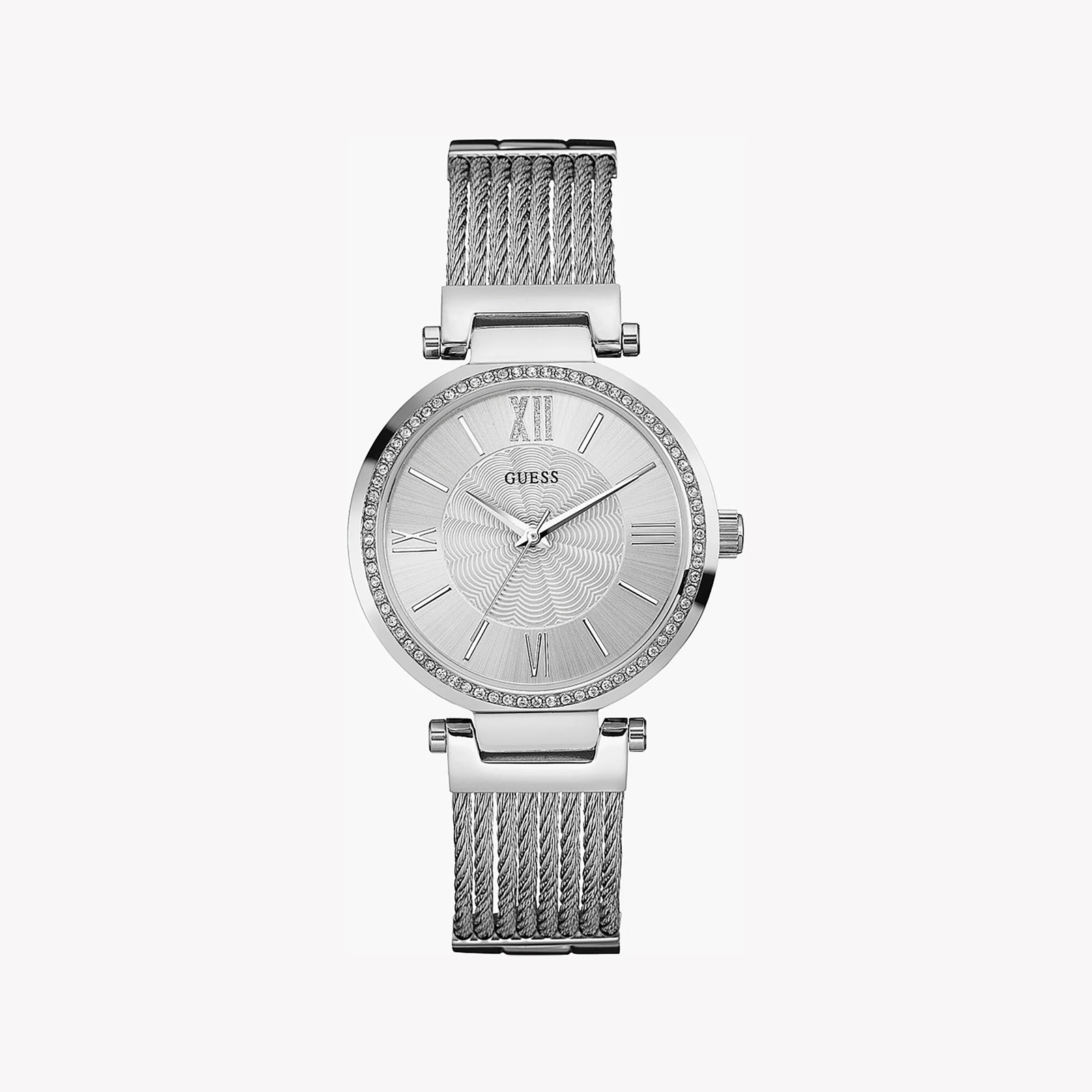 Guess Women's Silver Stainless Steel Watch, Silver Dial | W0638l1 by i-watch
