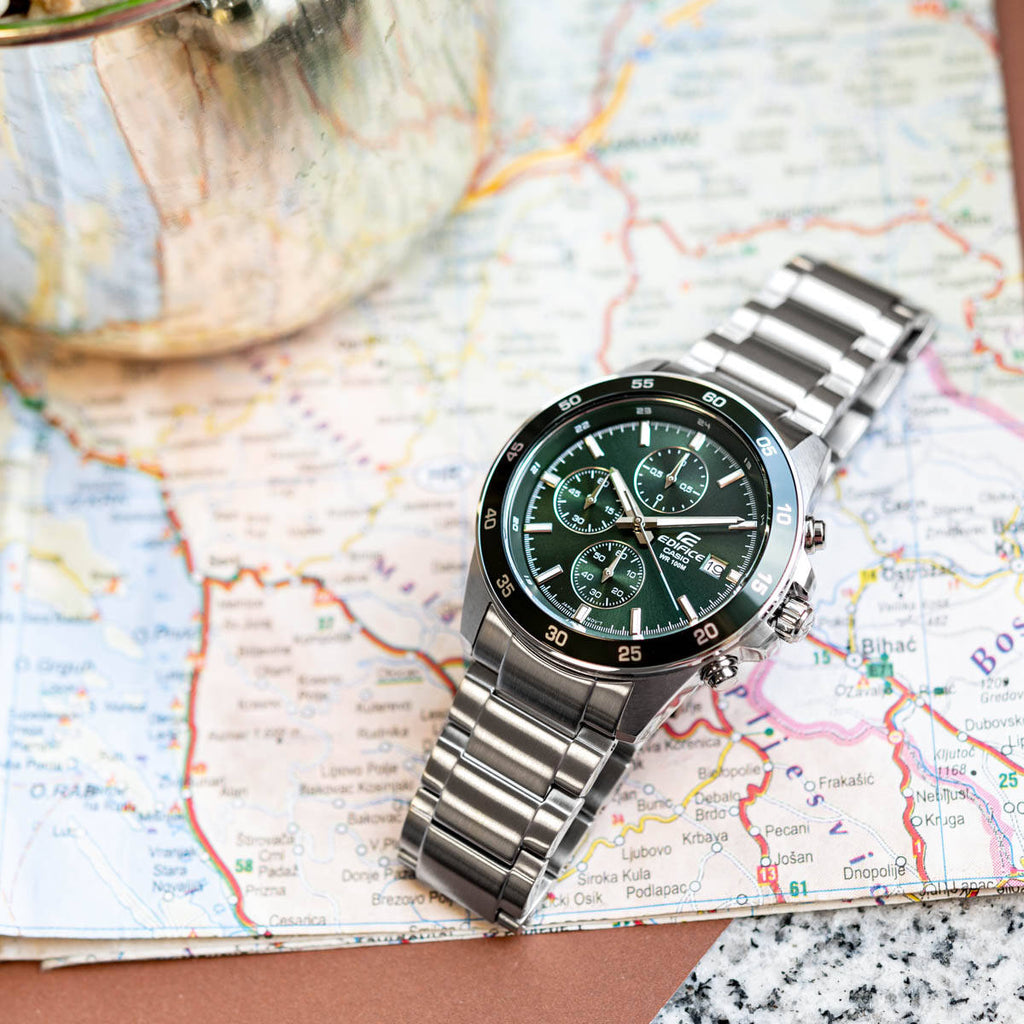 EDIFICE EFR-526D-3AVUEF - DYNAMIC ELEGANCE WITH STRIKING GREEN DIAL & STAINLESS STEEL-i-Watch-6