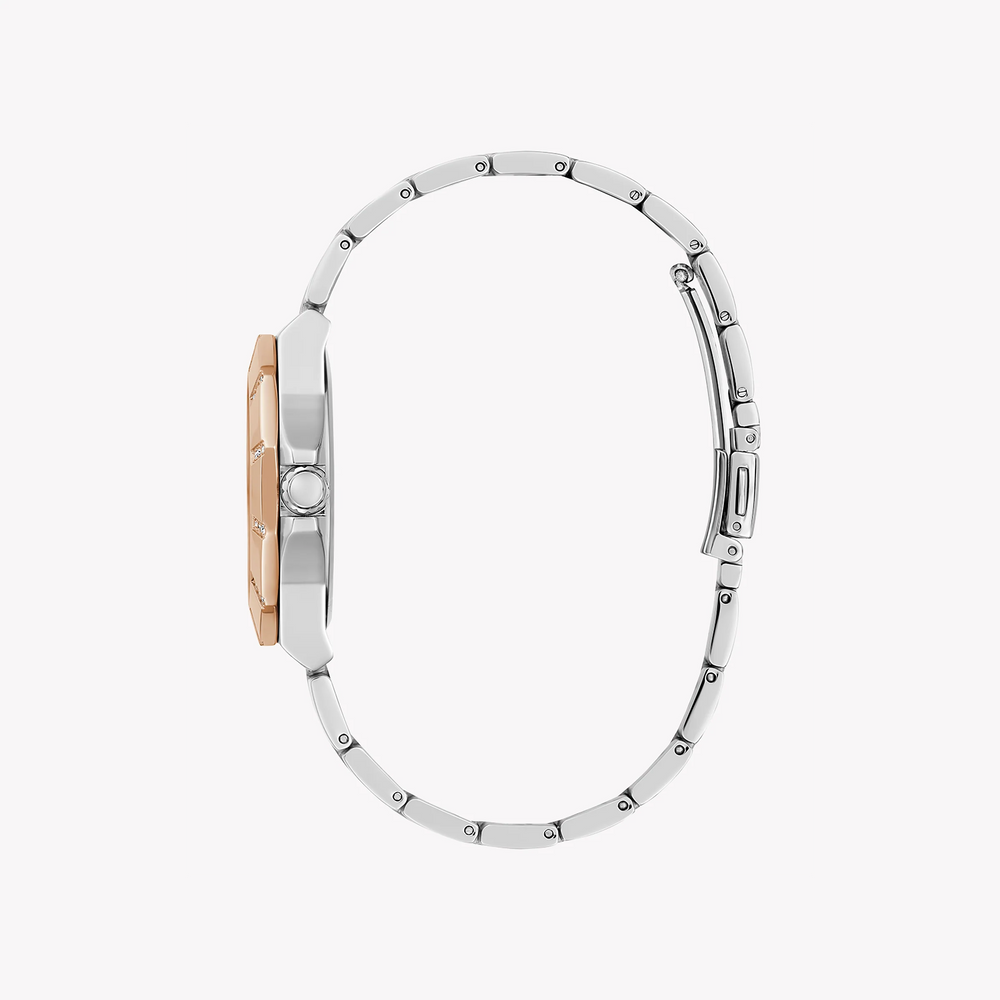 Guess Women's Rose Gold & Silver Watch, Silver Dial | Gw0616l3 by i-watch