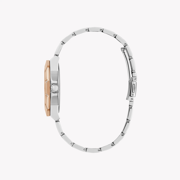 Guess Women's Rose Gold & Silver Watch, Silver Dial | Gw0616l3 by i-watch