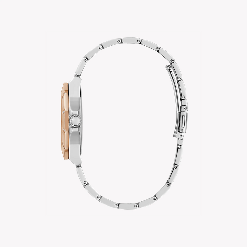 Guess Women's Rose Gold & Silver Watch, Silver Dial | Gw0616l3 by i-watch