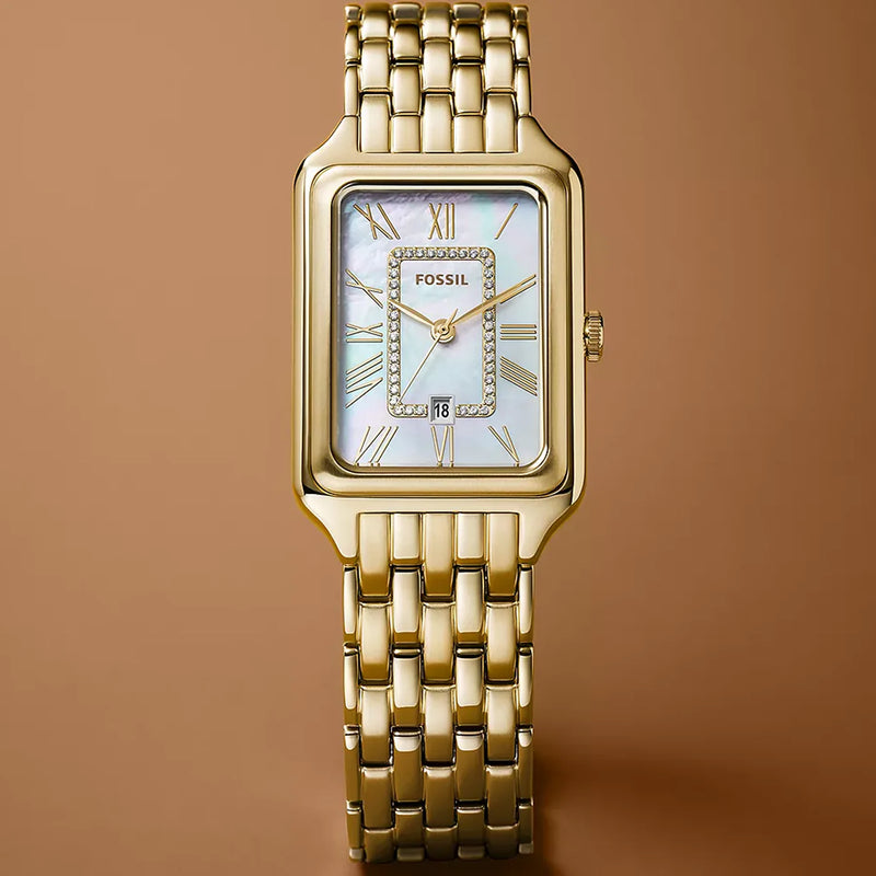 Fossil Women's Gold Watch, White Mother-Of-Pearl Dial | Es5304 by i-watch