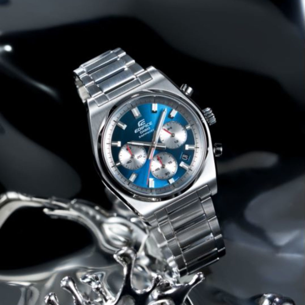EDIFICE EFB-730D-2AVUEF - ELEGANT DYNAMICS IN BLUE & SILVER MEN'S QUARTZ WATCH-i-Watch-5
