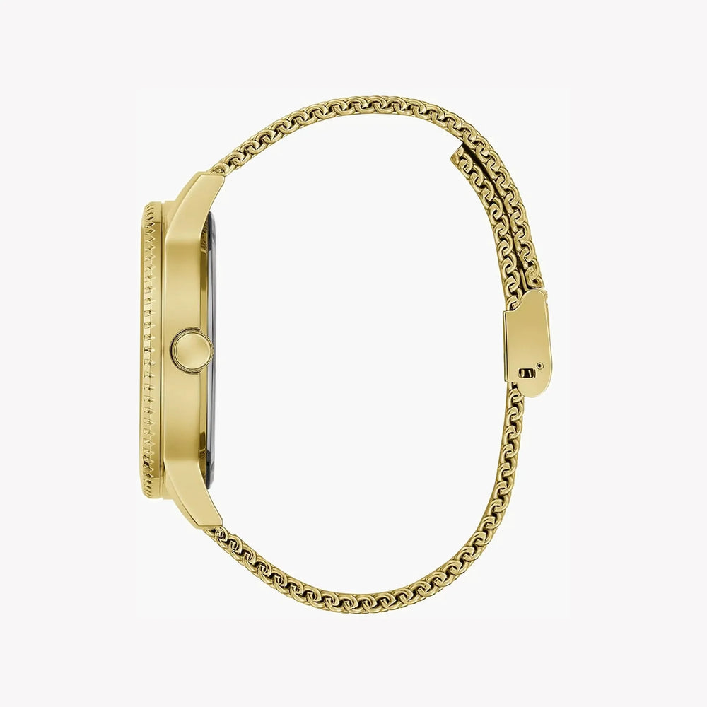Guess Unisex Gold Stainless Steel Watch, Black Dial | Gw0702g1 by i-watch