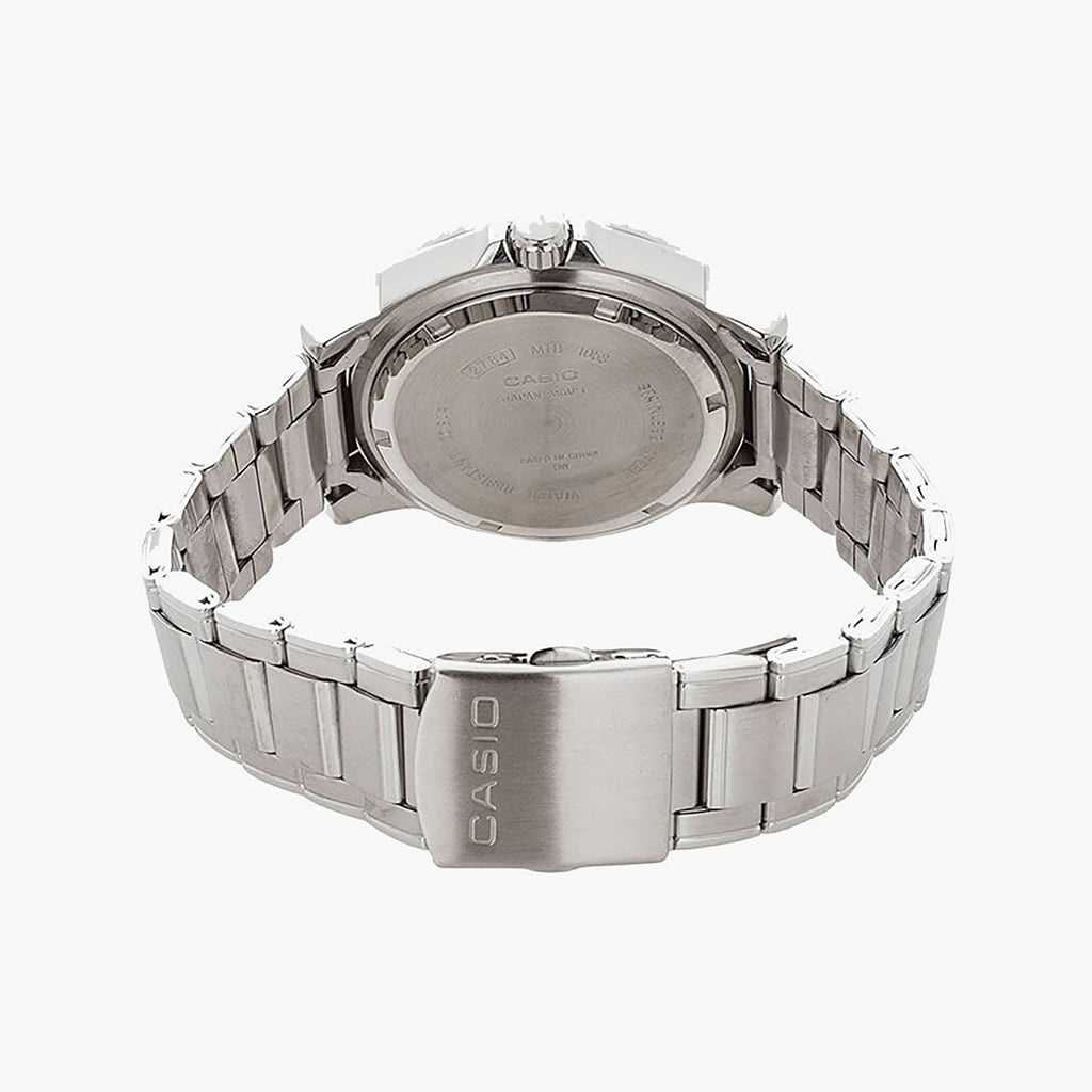 MTD-1053D-1AVES - TIMELESS ELEGANCE: MEN'S STAINLESS STEEL WATCH WITH BLACK DIAL & WATER RESISTANCE-i-Watch-2