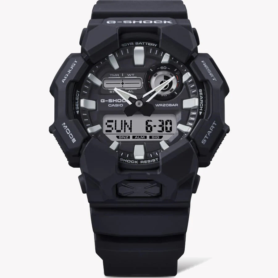 CASIO G-SHOCK GA-010-1AER POWERPLAY - ULTIMATE BLACK MEN'S SPORT WATCH-i-Watch-3