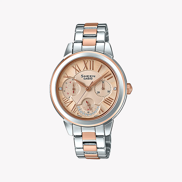 Casio She-3059spg-9audr Rose Gold Glam - Elegant Adventure Women's Watch With Swarovski® Crystals And Water Resistance by i-watch