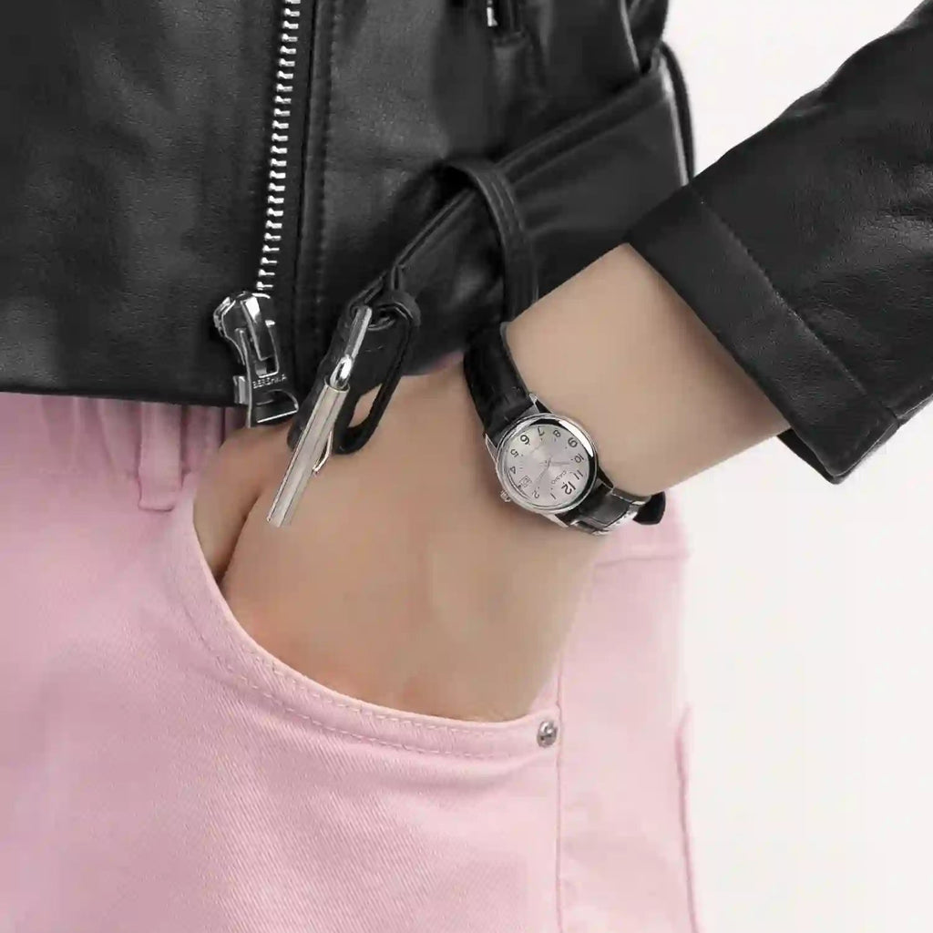 Timeless Elegance LTP-V002L-7BUDF - Sophisticated Women's Watch with Polished Silver Case & Luxurious Leather Strap-i-Watch-5