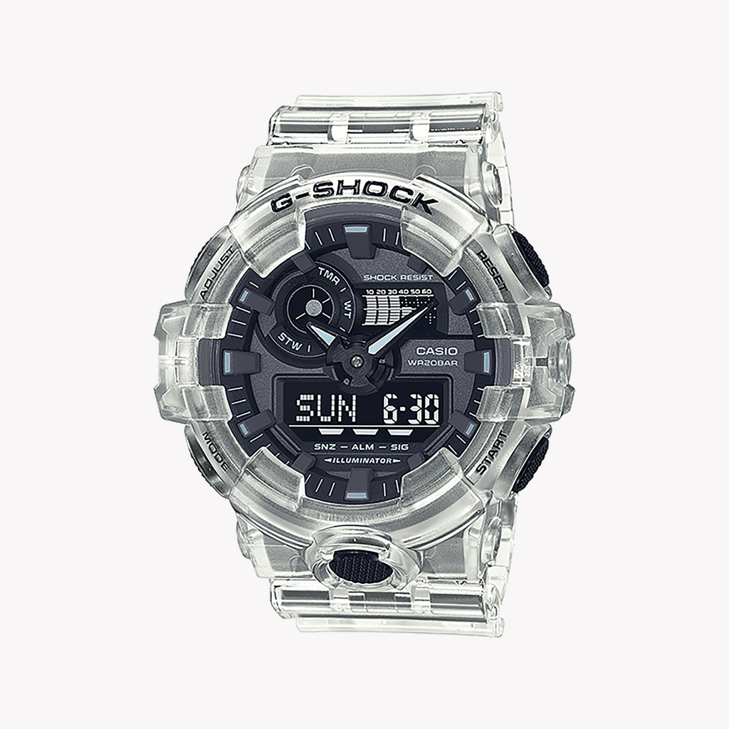 CASIO G-SHOCK GA-700SKE-7ADR - BOLD ADVENTURER MEN'S WATCH WITH WHITE RESIN BAND & DIGITAL DIAL