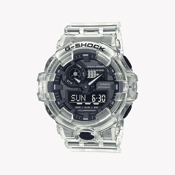 G-Shock Men's White Resin Watch, Digital Dial | Ga-700ske-7adr by i-watch