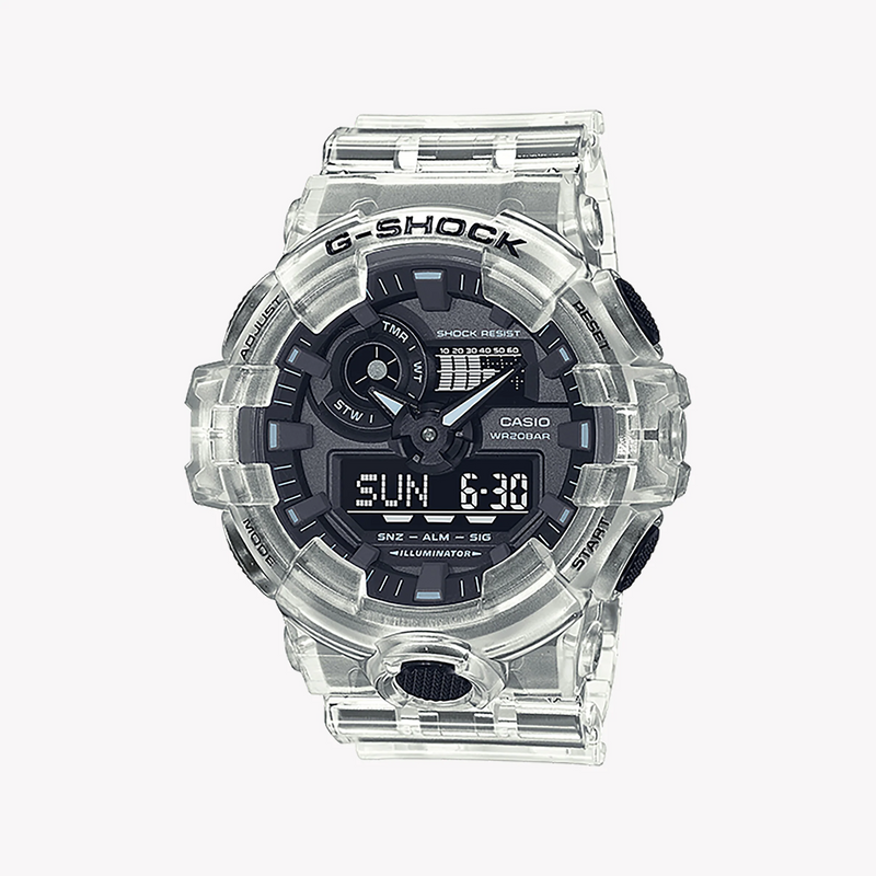 G-Shock Men's White Resin Watch, Digital Dial | Ga-700ske-7adr by i-watch
