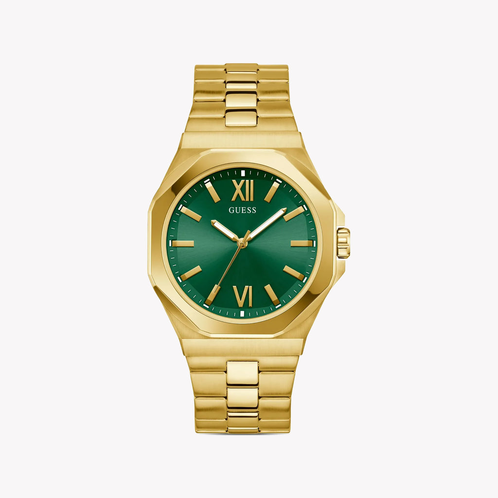 GUESS GW0849G2 Gold Stainless Steel Watch with Green Dial-i-Watch