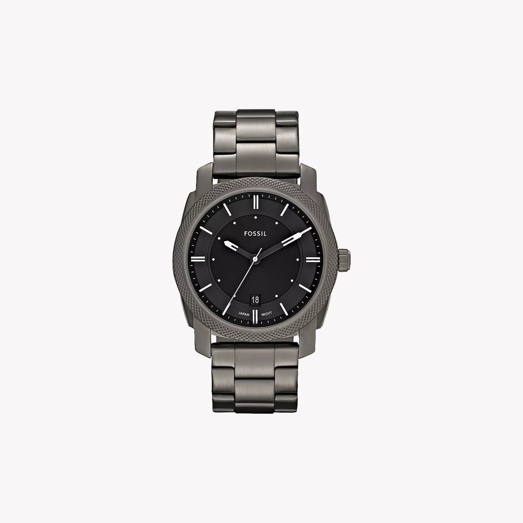FOSSIL FS4774 SLEEK MODERN MEN'S WATCH - ELEGANT STAINLESS STEEL & BLACK DIAL