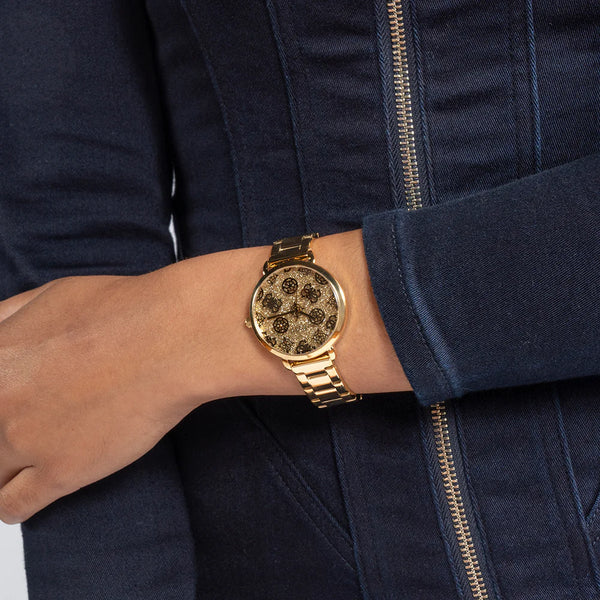 Guess Women's Gold Stainless Steel Watch, Gold Dial | Gw0670l2 by i-watch
